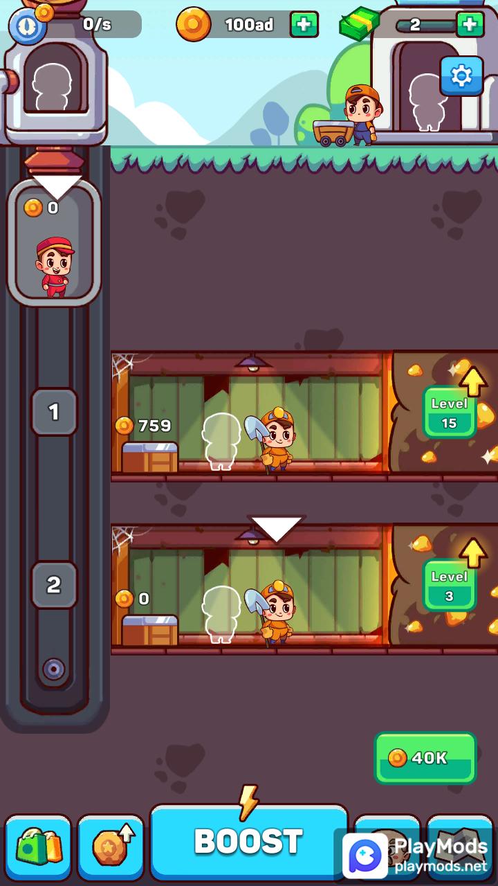 Idle Gold Miner MOD APK: Build a Faster Mining Business | playmods.net