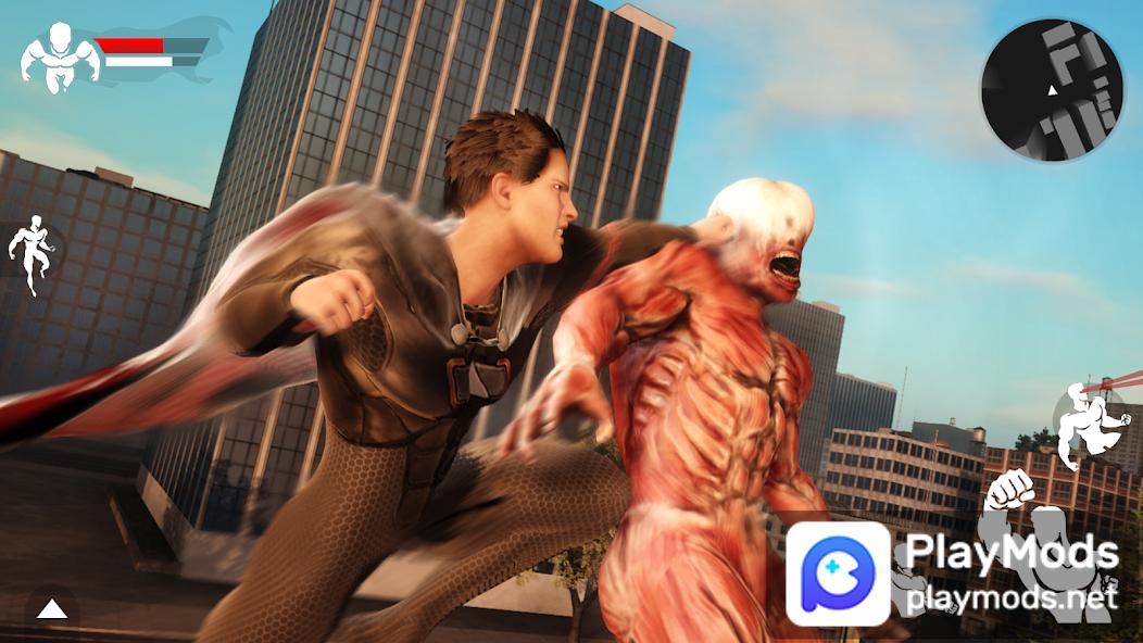 OverPeak: Action Game – Subject OP using elemental abilities in combat.